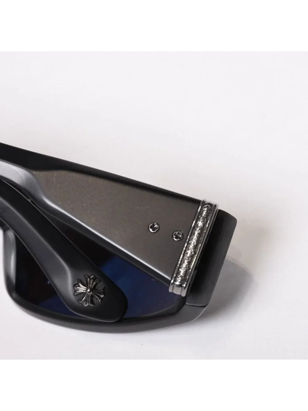 Chrome Hearts Porny Sunglasses Acetate 925 Sterling Silver Black Eyewear